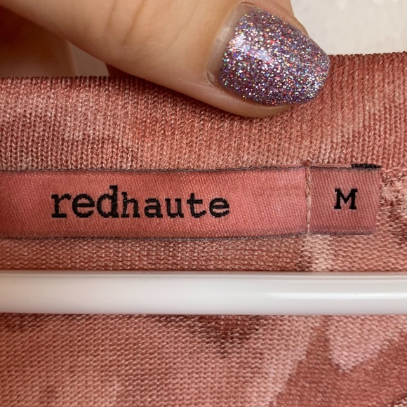 Red Haute Rust Abstract Quarter Sleeve Blouse - Picture 3 of 6